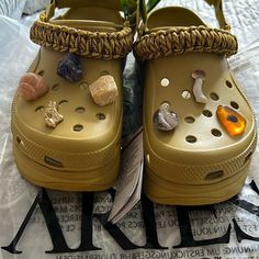 Brand New Dead Stock Sold Out Crocs Collab With Aries Brand New With Bag Size 10us Any Quastion Let Me Know Thanks Crochet Crocs, Crocs Collab, Themed Crocs, Aries Color, Cool Crocs, Crocs With Charms, Shoes Crocs, Fasion Outfits, Shoes Outfit Fashion