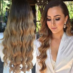 Hairstyling Mermaid Waves Wedding Hair, Mermaid Curls Long Hair, Mermaid Curls, Boho Curls, Wave Curls, Undone Hair, Ball Hair, Mermaid Hair Color, Makeup Gold