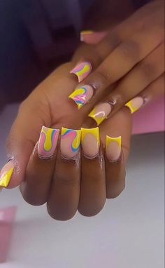 Vacation Nails Black Women, Outfit Styles, French Tip Acrylic Nails