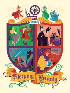 the sleeping beauty logo is shown in this image