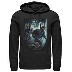 the harry potters movie poster on a black hoodie with an image of two young men