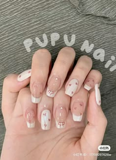 Cute Nails Korean Style, Cute Nail Designs Korean, Korean Nail Inspo Cute, Nails Korean Aesthetic, Korean Simple Nails, Korean Nail Art Simple Cute, Wonyoungism Nails, Korean Aesthetic Nails