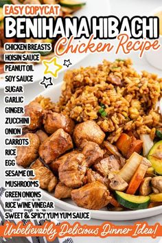 Hibachi Chicken Grilled Hibachi Chicken, Habachi Chicken Marinate, Shrimp And Chicken Hibachi Recipe, How To Make Hibachi Chicken, Chicken And Steak Hibachi Recipes, Hibachi Chicken Bowl, Hibachi Seasoning Recipe, Habatchi Recipes Hibachi Chicken