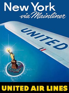 an advertisement for the united air lines