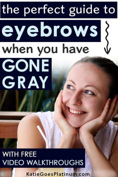 If you have gray hair, you might be asking yourself: What color eyebrows look best with gray hair? How do I trim unruly eyebrows? How do I fill in sparse eyebrows? How do I choose the best eyebrow shade and what eyebrow products are the best for women with gray hair? This article answers all those questions and more! Eyebrow Color For White Hair, Grey Eyebrows How To Cover, Eyebrow Color For Gray Hair, Grey Hair Eyebrow Color, Grey Hair Eyebrows, Fill In Sparse Eyebrows, Makeup For Gray Hair, Women With Gray Hair, Unruly Eyebrows