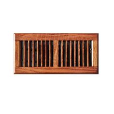 a wooden vent register on a white background