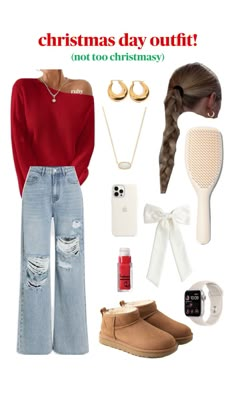 #winter #christmas #outfit #winteroutfit #outfitinspo Christmas Putfit, Christmas School Outfits, Christmas Concert Outfit, Christmas Ootd, Casual Christmas Party Outfit, Cute Christmas Outfits, Christmas Day Outfit, Christmas Concert, Winter Fit