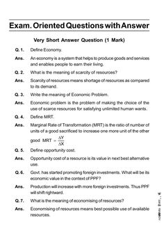 exam questions with answers for each question in the text box, which is written below