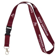 PRICES MAY VARY. Clip closure Premium Quality - Made of polyester, each lanyard features the same design printed on both sides. Each lanyard features a plastic release buckle and a clip at the end to attach your keys or other items you use a lot like a school or work ID. Keychain Neck Strap - The way the lanyard is sewed is in order to ensure you can wear the lanyard around your neck and it will show the design properly. It may appear as if it was sewn backwards, but that was done on purpose. Me Hail State, Mississippi State University, Lanyard Keychain, University Of Mississippi, Desert Cactus, Mississippi State, Office Interior, Id Badge Holders, Badge Holder