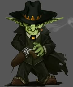 goblin gunslinger Goblin Gunslinger, Fantasy Western, Dungeons And Dragons Races, Goblin Art, Dnd Races, Dnd Campaign