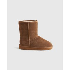 Quince  | Quince | Australian Shearling Mid-Calf Boots in Pecan, Size 8, Suede Leather Sherling Boots, Wool Hiking Socks, Tall Uggs, Hiking Socks, Soft Sock, Shearling Boots, Comfortable Boots, Body Temperature, Cool Boots