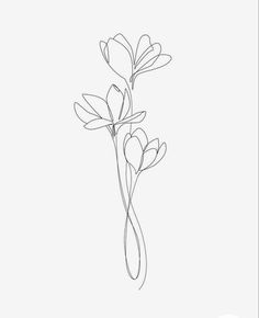 a line drawing of three flowers on a white background with the word love written below it