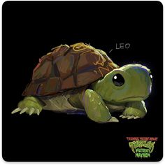 a drawing of a turtle with the caption leo on it's back side