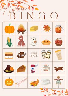 a printable thanksgiving game with pumpkins and other items