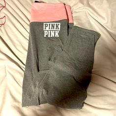 Pink Yoga Leggings *Brand New* Never Worn Victoria’s Secret Leggings, Pink Stretch Sweatpants For Loungewear, Pink Activewear Long Pants For Loungewear, Pink Stretch Sweatpants, Pink Stretch Athleisure Sweatpants, Pink Stretch Sweatpants For Athleisure, Pink Cotton Activewear Long Pants, Pink Cotton Gym Bottoms, Pink Athleisure Yoga Pants For Loungewear