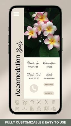 an iphone screen with flowers on it and text that reads, wedding announcement templates