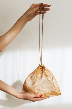 BRONZE balloon bag Store Concept, Silk Organza, Cute Bags, Diy Bag, Organza Bags, A Bag, Drawstring Bag