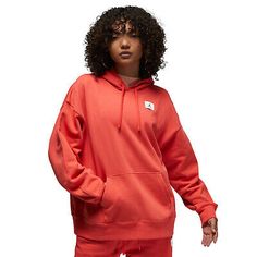 Trendy Fashion Jordan Flight Fleece Pullover Women's Hoodie Lobster dq4603-605, Womens Coats Jackets Jordan Red, New Nike Air, Nike Store, Nike Hoodie, Womens Fleece, Red Hoodie, Women's Coats & Jackets, Colorful Hoodies, Women Pullover