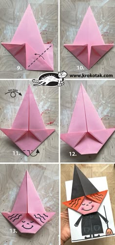 how to make an origami witch