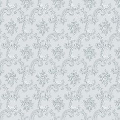 a white and gray wallpaper with swirls