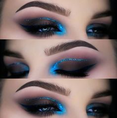 Y2k Makeup Aesthetic, Blue Eye Makeup Looks, Iris Photography, Blue Combination, Y2k Makeup, Bold Eye Makeup, The Human Eye, Cute Eye Makeup, Make Up Inspiration