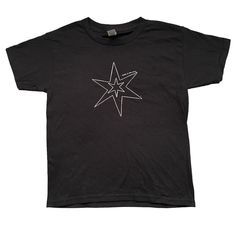 Black, Vintage Style LUCKY STAR Tee, Hand Screen Printed, Coquette, Unisex Baby Tee Fit, Handmade Gift Apparel, Unique, Y2k - Etsy Coquette Clothes, 2000s Baby, Character Wardrobe, Baby Graphic Tees, Screen Printing Shirts, Lucky Star, Hand Screen Printed, Star Shirt, Black Vintage