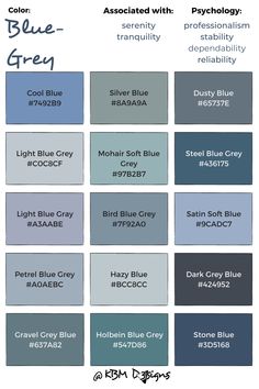 the color chart for blue grey