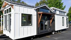 Tiny Home Park, Luxury Mobile Homes, Tiny House Big Living, Mobile Home Makeover, Tiny Home On Wheels, Tiny House Luxury, Standing Seam Metal Roof, House Big, Tiny House Nation