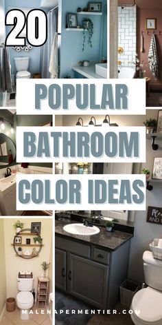 bathroom paint color ideas Relaxing Bathroom Colors, Small Rental Bathroom, Bathroom Paint Color Ideas, Bathroom Paint Color, Popular Bathroom Colors, Ideas For Small Bathroom, Small Bathroom Paint Colors, Best Bathroom Paint Colors, Small Bathroom Paint