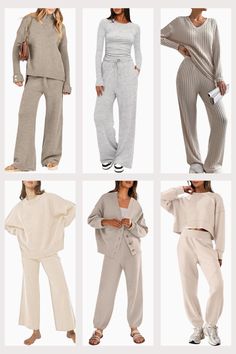 Discover the best matching lounge sets for all your lazy day needs! From cozy loungewear outfits that you can wear at home to chic options for running errands, these loungewear sets for women will have you looking stylish while staying comfortable. Whether you're lounging in matching lounge sets on a rainy day or rocking a cute lazy day outfit at home, these sets will keep you cozy all day long. Shop now to find your perfect fit! Women Lounge Wear Outfits, Comfy Lounge Outfits, Stylish Loungewear Outfit, Sweatsuit Outfits Women, Outfit At Home, Lounge Set Outfit, Cute Lounge Sets, Sweatsuit Outfits