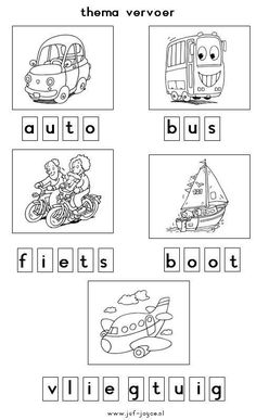 worksheet with words and pictures for children to learn