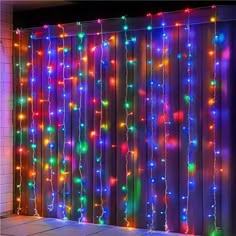 Enchanting Multi-Colored Glow: Transform Your Space With A Warm, Inviting Glow Using These 300 Led Curtain String Lights. Measuring 6.6ft In Width And 9.8ft In Length, Include A 9.9ft Leading Wire For Flexible Use. 8 Lighting Modes: With 8 Different Lighting Modes Including Combination, Waves, Sequential, Slogs, Chasing/Flash, Slow Fade, Twinkle/Flash, And Steady On. You Can Easily Set The Perfect Mood. Connectable And Safe: Designed To Be Connectable, You Can Connect Up To 5 Sets Of These Strin Fairy Curtains, Fairy Lights For Bedroom, Sweet 16 Party Planning, Fairy Light Curtain, Windows Bathroom, Rainbow Room Decor, Bathroom Restaurant, Christmas Fairy Lights, Led Curtain