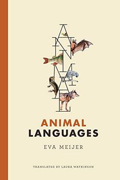 an animal language book with different animals on the front and back cover, in orange