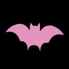 a pink bat on a black background