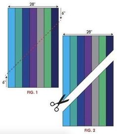 a pair of scissors are shown in front of a striped background with the measurements for each piece