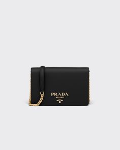 Black Saffiano Leather Mini Bag | PRADA Prada Saffiano Leather Mini Bag, Prada Black Bag, Saffiano Leather Mini Bag, Visionary Board, Prada Bag Saffiano, Prada Mini Bag, Prada Mini, Metal Lettering