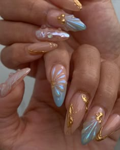 Freehand Nails, Beach Themed Nails, Seashell Nails, Swirl Nails, Unghie Sfumate, Beachy Nails, Nail Appointment