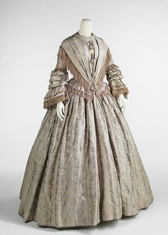 1840s day dress 1840s Dress, 1840s Fashion, Antique Dresses, Fashion Through The Ages, Gaun Fashion