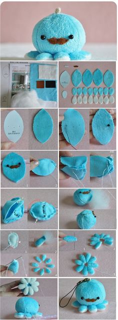 how to make a blue stuffed animal