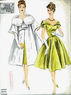 two women's dresses, one in yellow and the other in green