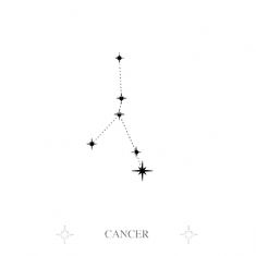 Express your celestial spirit with our minimalist Cancer zodiac tattoo design. Meticulously designed to feature the Cancer constellation, this piece effectively integrates astrology and art. It's a perfect choice for those who connect with the stars and value subtle, uncluttered designs.Tattoo Stencil After purchasing Cancerian Zodiac Tattoo, Minimalist Cancerian Tattoo, Small Constellation Tattoo, Cancerian Tattoo For Women, Cancerian Tattoo, Zodiac Constellation Tattoo, Constellation Embroidery, Star Constellation Tattoo, Random Tattoo Ideas