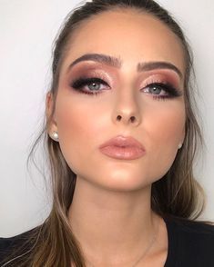 Winter Make Up, Wedding Hairstyles And Makeup, New Years Eve Makeup, Rose Gold Makeup, Makeup Shades, Formal Makeup, Smink Inspiration, Beauty Make-up, Wedding Makeup Looks