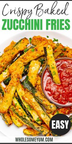 Baked Zucchini Fries Recipe Breaded Zucchini Baked, Zucchini Fries Oven, Potato Replacement, Paleo Zucchini Fries, Keto Zucchini Fries, Zucchini Fries Baked, Zucchini Fries Recipe, Zucchini Parmesan Crisps, Low Carb Zucchini Fries