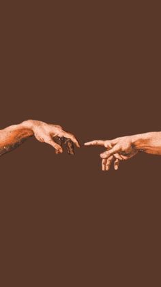 two hands reaching out to touch each other