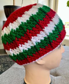 Hand Crocheted Christmas Beanies/cap 4 Sizes Holiday Fun - Etsy Crochet Christmas Hats Free Patterns, Christmas Beanies, Crochet Christmas Hats, Crocheted Christmas, Christmas Beanie, Christmas Hats, Knitting And Crochet Patterns, Crochet Christmas, Skull Cap Beanie