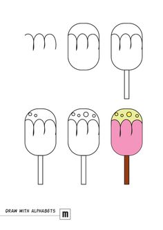 how to draw an ice cream lollipop