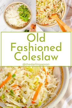 an old fashioned coleslaw recipe with carrots, cabbage and celery