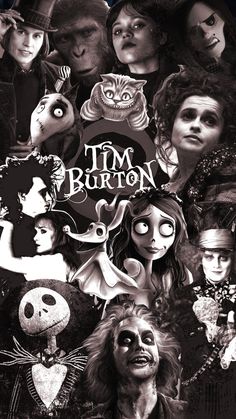 the poster for tim burton's animated movie