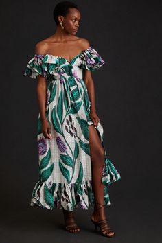 Off-The-Shoulder Printed Maxi Dress | Nuuly Rent Printed Maxi Dress Cotton, Printed Maxi, Anthropologie Dress, Anthropologie Dresses, Printed Maxi Dress, Winter Women, Clothes For Sale, Off Shoulder Dress, Print Dress