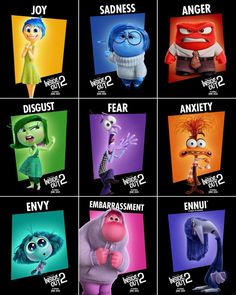 an image of cartoon characters with different expressions